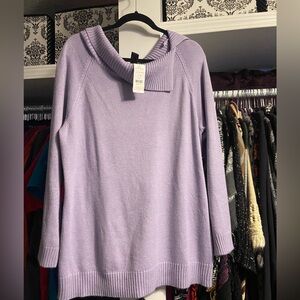 NWT NY & Co Purple Sweater XL